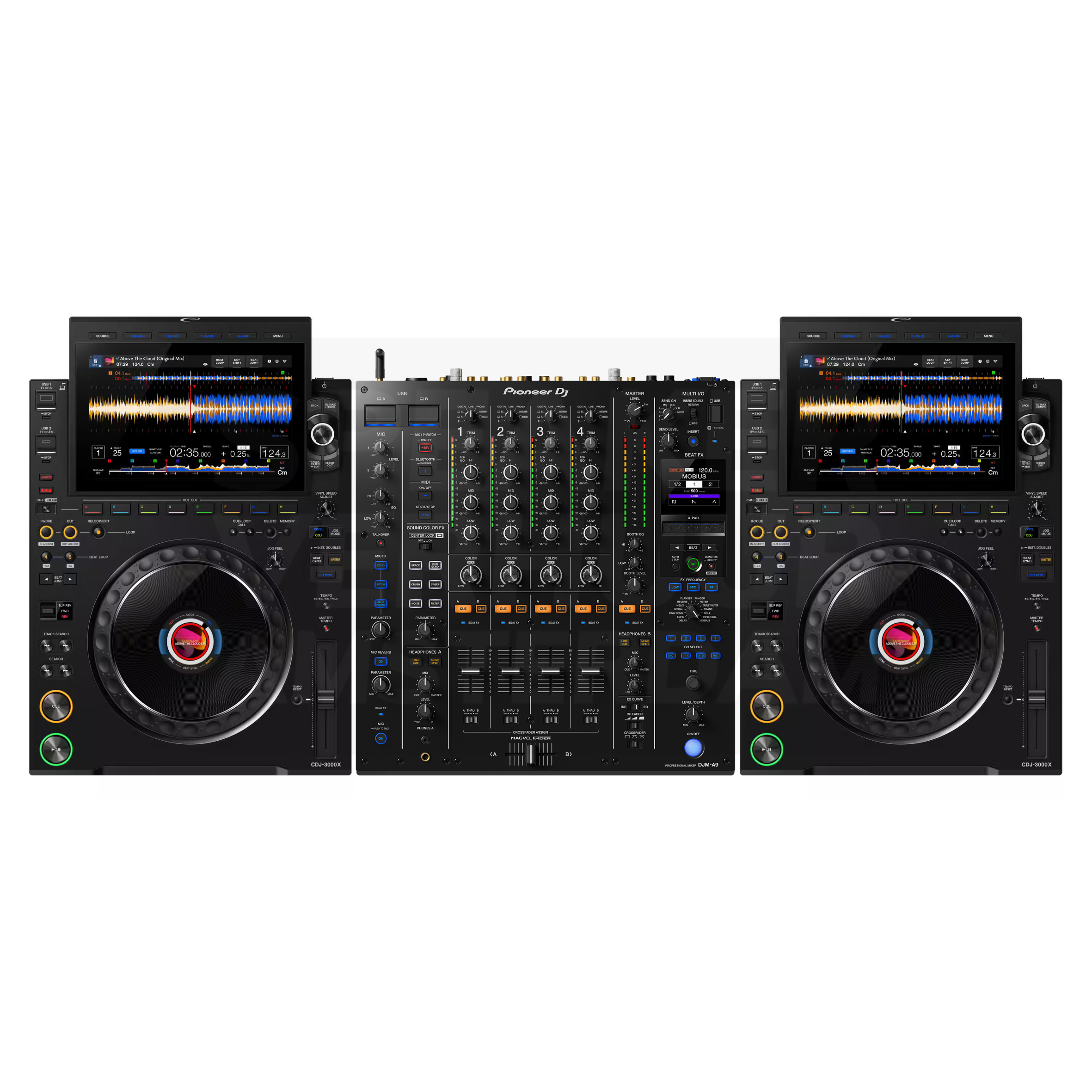 Pioneer CDJ-3000X en DJM-A9 DJ-set huren voor een professionele show in Over GearHuren.nl en Speaker Verhuur Amsterdam