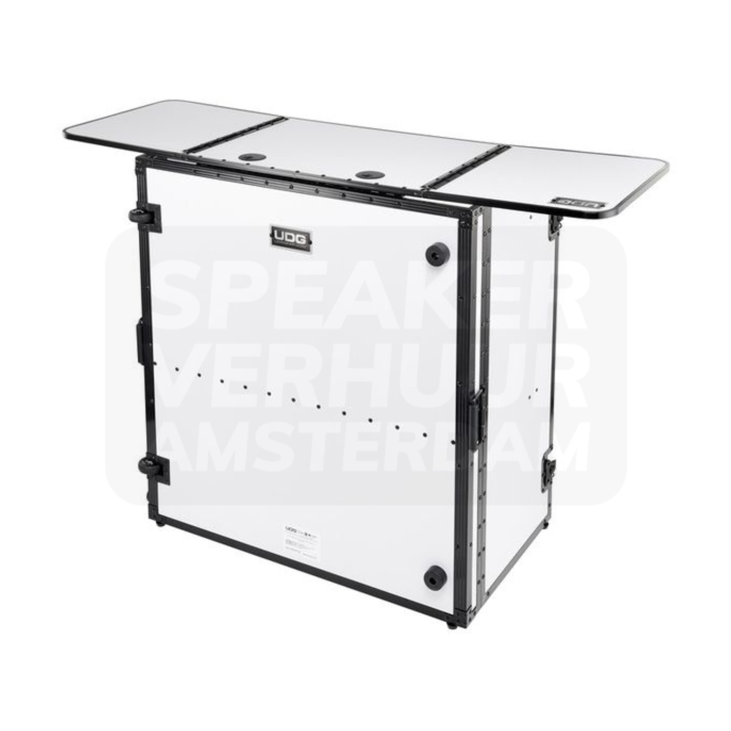 Witte DJ booth C als compacte lichte boothkeuze voor een complete DJ-set