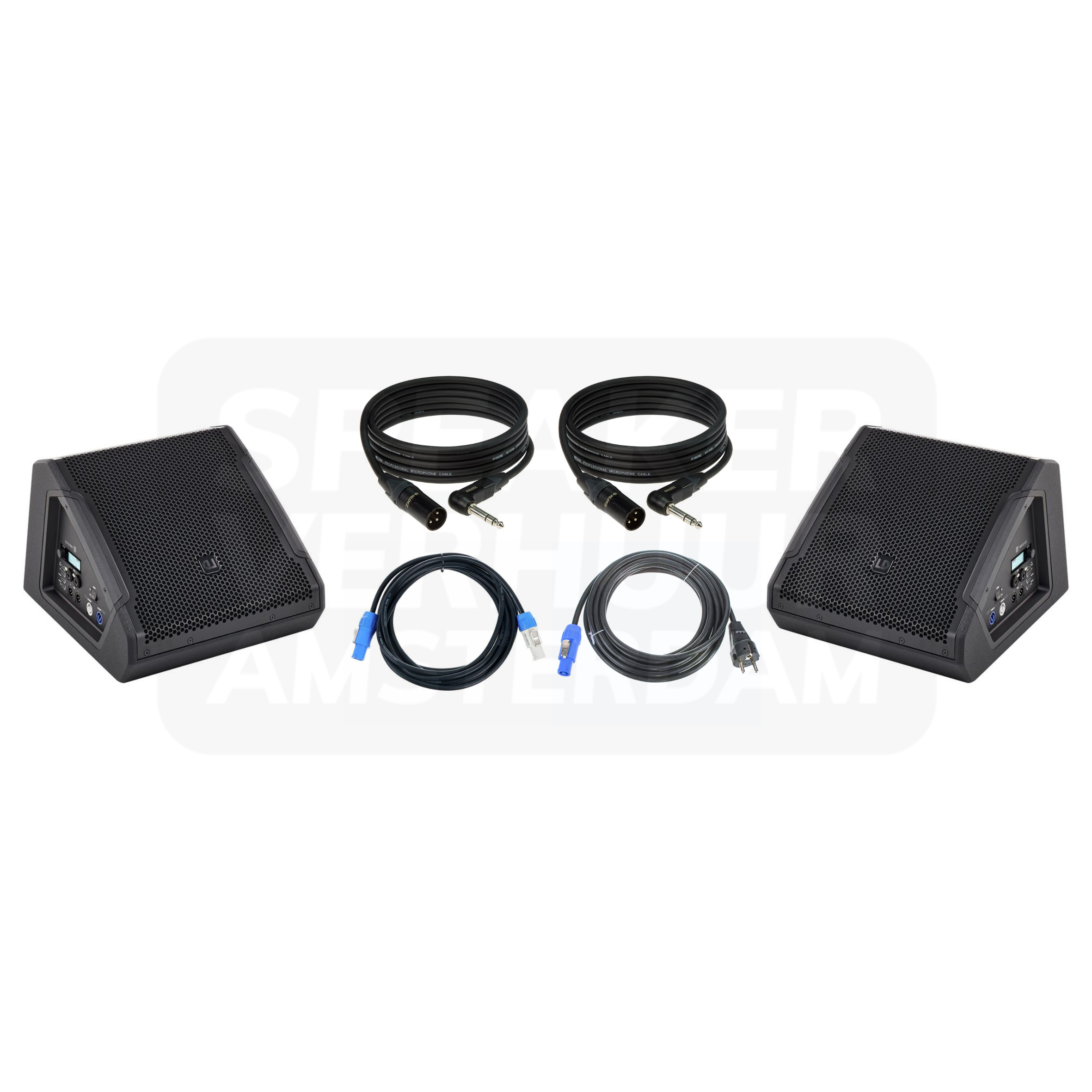 Stereo DJ-monitor speakers huren zonder statieven