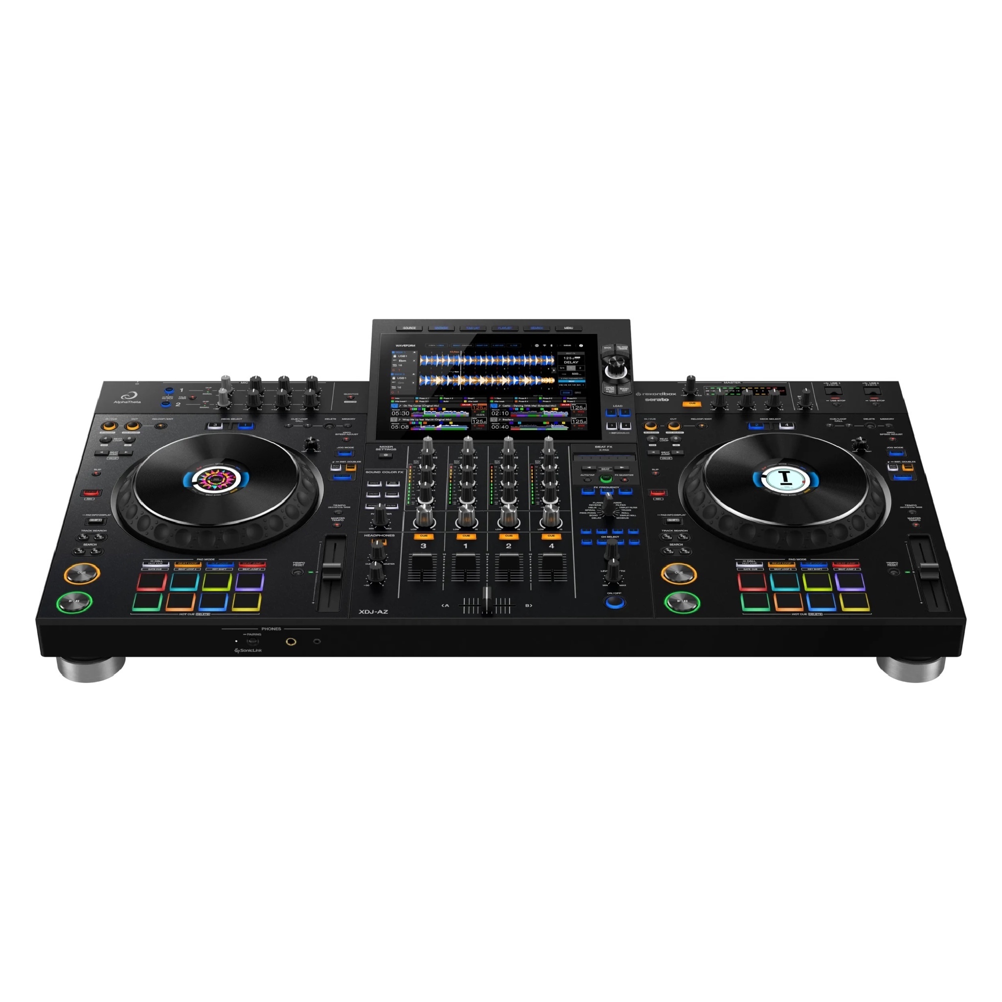 AlphaTheta XDJ-AZ waarvoor een OneLibrary-compatibele rekordbox-USB wordt voorbereid