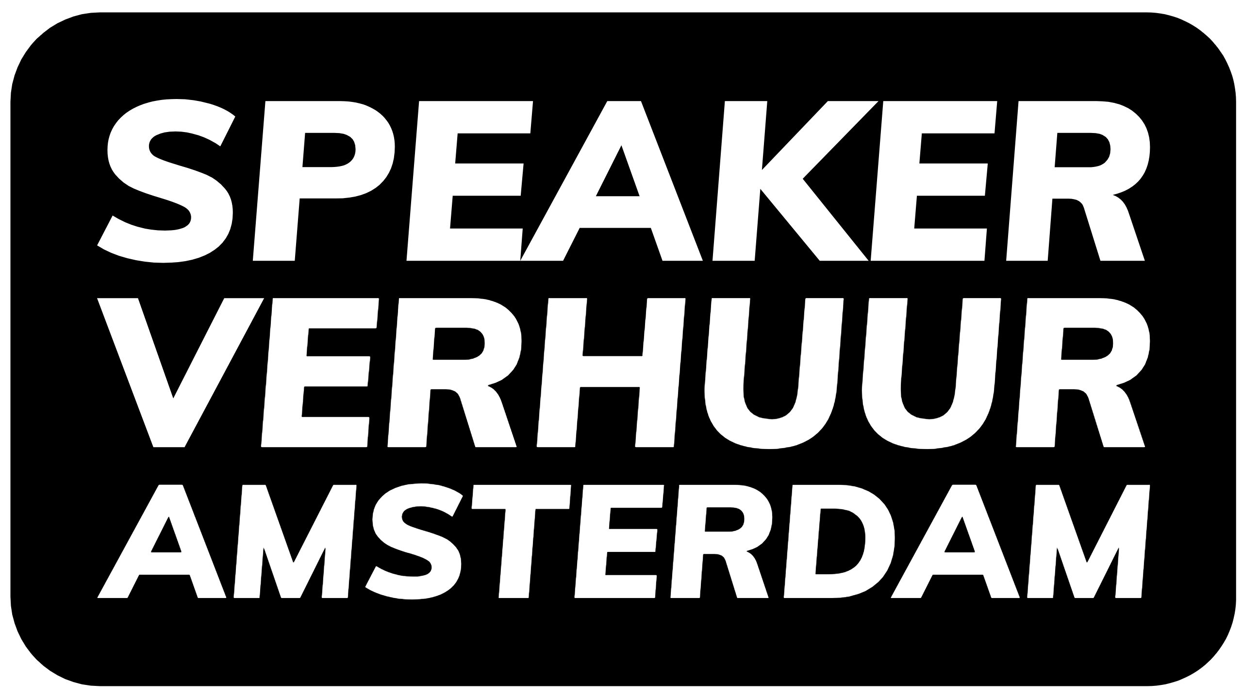 Speaker Verhuur Amsterdam